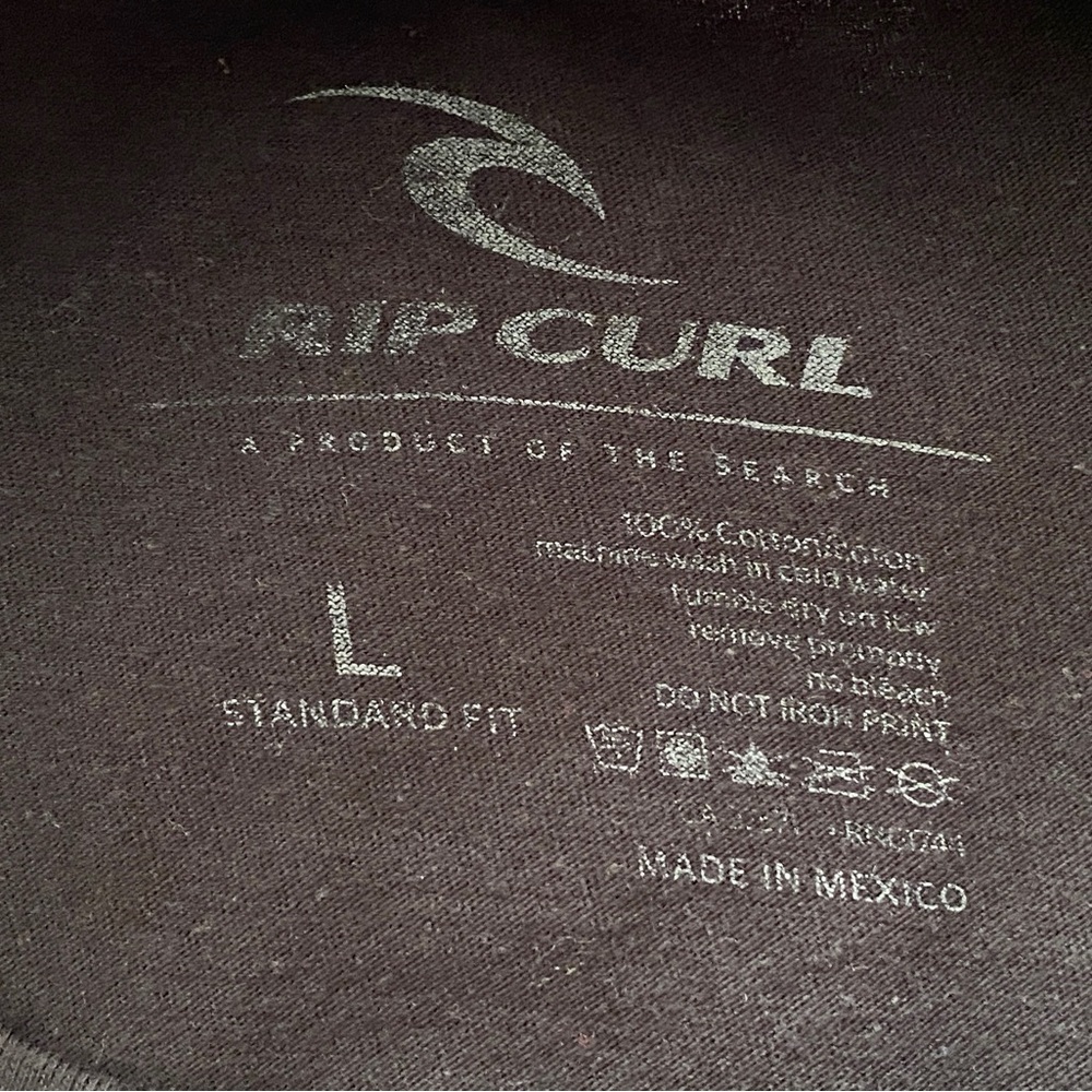 RIP CURL Surf Colorful Pineapples Black Tee Shirt Men L Large - Picture 4 of 5